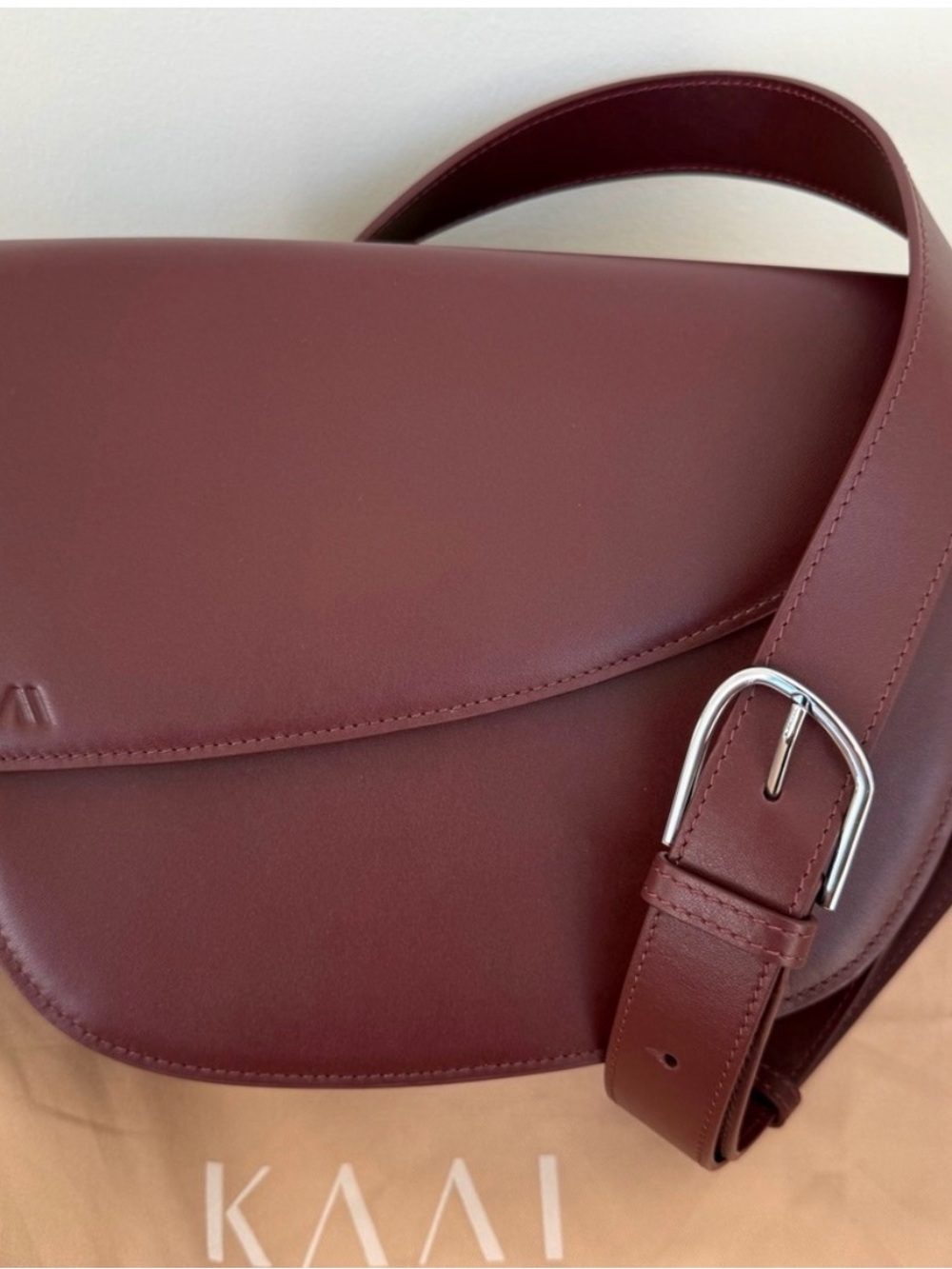 KAAI Rebel Saddle Bag | Soft Touch Garnet Brown | NWOT